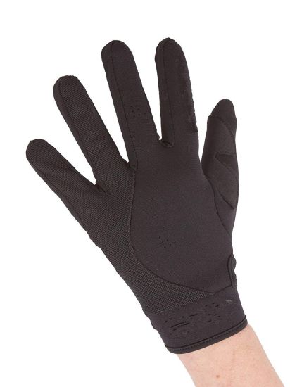 Adjustable Amara Leather Stretchy Mesh Diving Gloves with Fastener Wristband