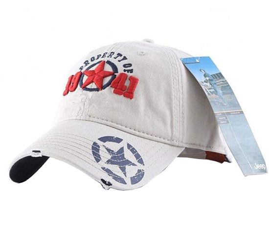 Unisex Adjustable Baseball Type Washed Dyed Cotton Curved Jeep Cap