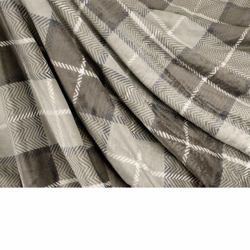100% Polyester Super Soft Cozy Reversible Sherpa Throw Plaid Fleece Blanket