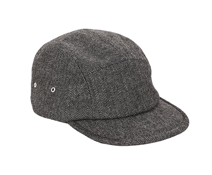 BSCI Audit Custom Blank Fashion Flat Brim Wool 5 Panel Cap