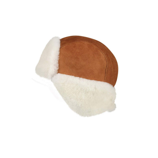 Sheepskin Leather Aviator Russian Ushanka Trapper Winter Fur Sheepskin Hat