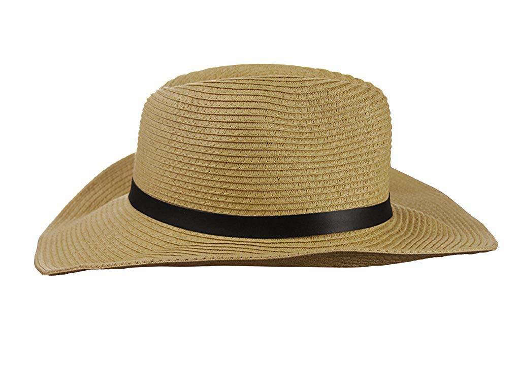 Sun Protection Summer Bucket Cowboy Foldable Roll Brim Straw Hat