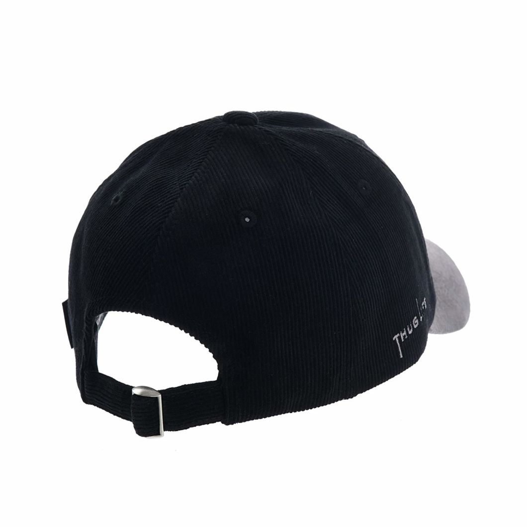Custom Suede Brim Corduroy Promotional Embroidery Twill Baseball Leisure Cap