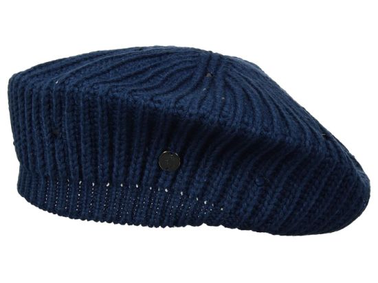 Acrylic Knitted Beret Hat with Crystal Detailing for Ladies Women
