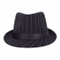 Cotton Gangster Fedora Striped Curved Short Brim Michael Jackson Hat