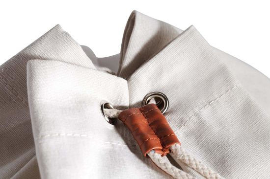 Wholesale Easy Carrying Canvas Reliable Duffle Bag Laundry Bag Drawstring Custom with Leather Closure