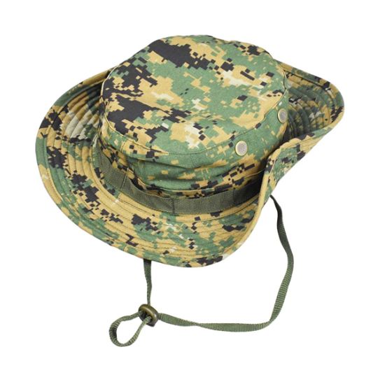 Custom Folding Breathable Fashion Camouflage Wide Brim Bucket Hat Cap