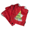 Wholesale Nylon Durable Printing Folding Christmas Drawstring Bag Santa Gifts Sack Backpack