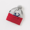 Embroidered Winter Warm Striped Beanie Knitted Baby POM POM Hat