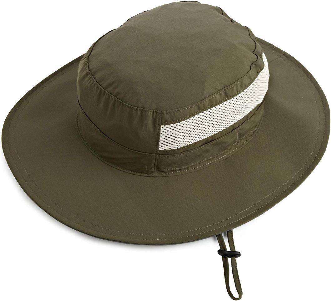Adjustable Nylon Sun Protection Summer Wide Brim Mesh UV Hat