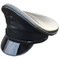 Custom Black PU Leather Performance Officer Military Peak Cap