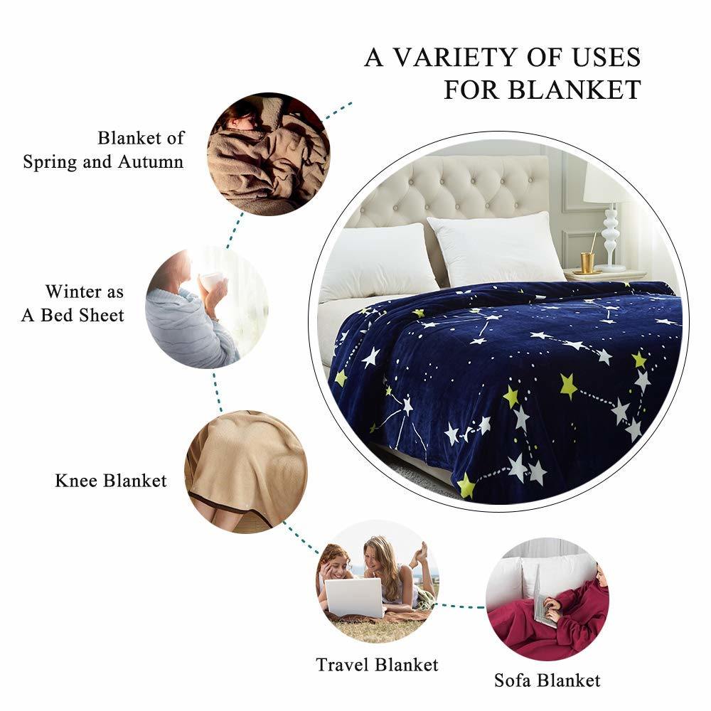 100% Polyester Plush Soft Anti-Static Flannel Fleece Printed Blanket