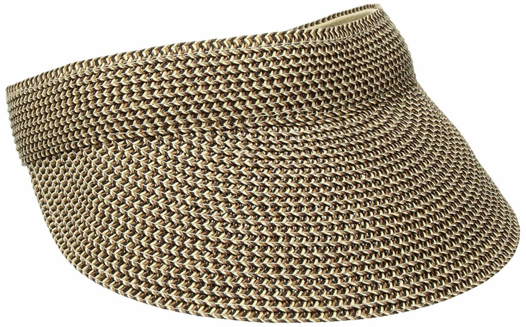 Women Polyester Cap Visor with Stretch Sweatband and Velcro Closure