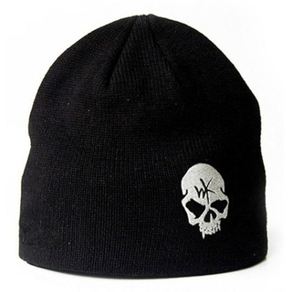 Unisex Men Women Skull Embroidery Custom Plain Knit Beanie Hat