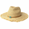 Druzy Stone Crushable Summer Beach Crocheted Packable Raffia Straw Hat