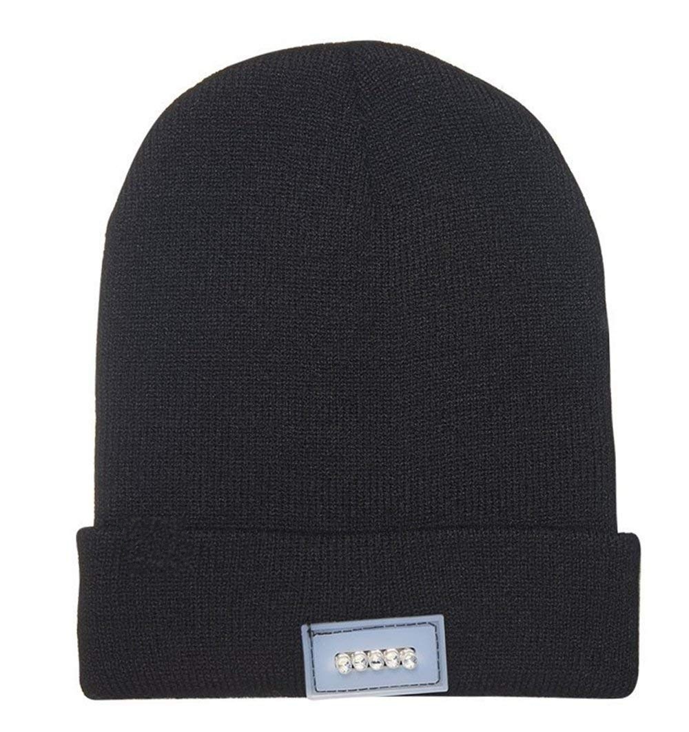 Wholesale Custom Acrylic Winter Camping Outdoor Knitted LED Beanie Hat