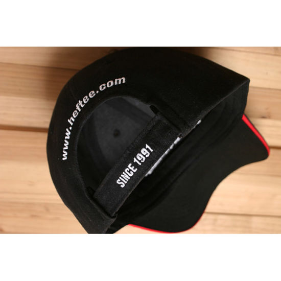 Promotional Embroidered Cotton 6-Panel Sports Denim Black Baseball Cap