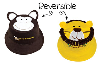100%Cotton Cartoon Animal Reversible Embroidered Funny Kids Bucket Hat