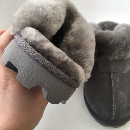 Sedex Audit Women Real Fur Comfortable Indoor Sheepskin Slippers