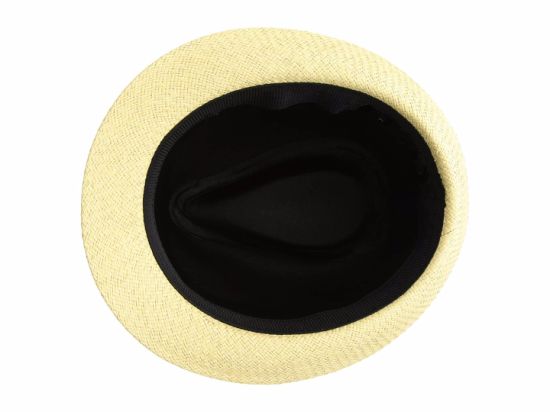 Straw Fedora Contrast Hatband Trim Straw Hat Made in China