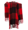 BSCI Audit Winter Warm Classic Red and Black Plaid Acrylic Woven Scarf
