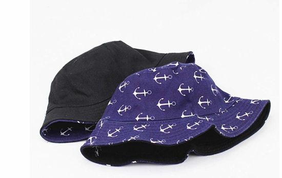 Packable Reversible Sun Protection Unisex Bucket Printed Hat with Canvas