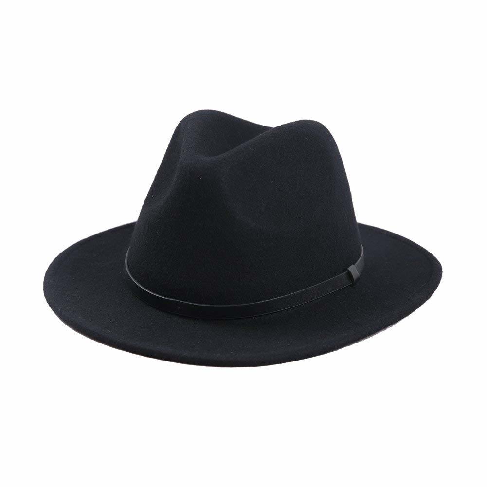 BSCI Audit Wholesale Men's Crushable Wool Felt Outback Hat Fedora Large Brim Winter Hat