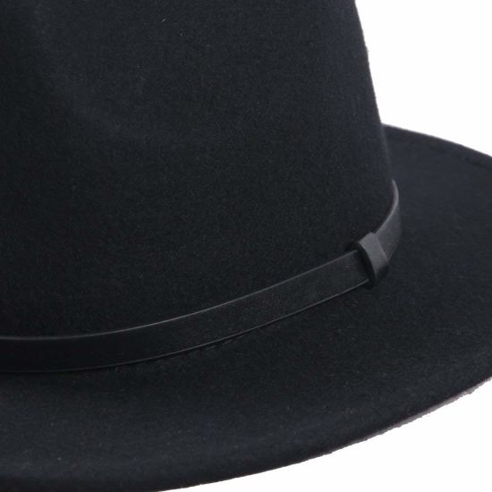 BSCI Audit Wholesale Men′s Crushable Wool Felt Outback Hat Fedora Large Brim Winter Hat