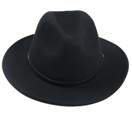 BSCI Audit Wholesale Men′s Crushable Wool Felt Outback Hat Fedora Large Brim Winter Hat