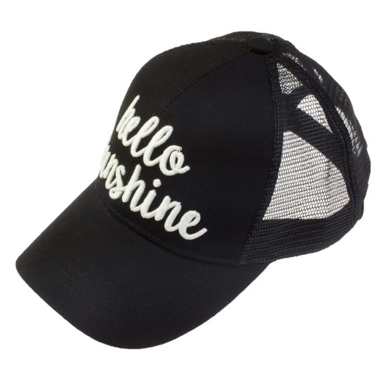 Sedex Audit 100% Cotton Embroidered Mesh Ponytail Trucker 3D Cap