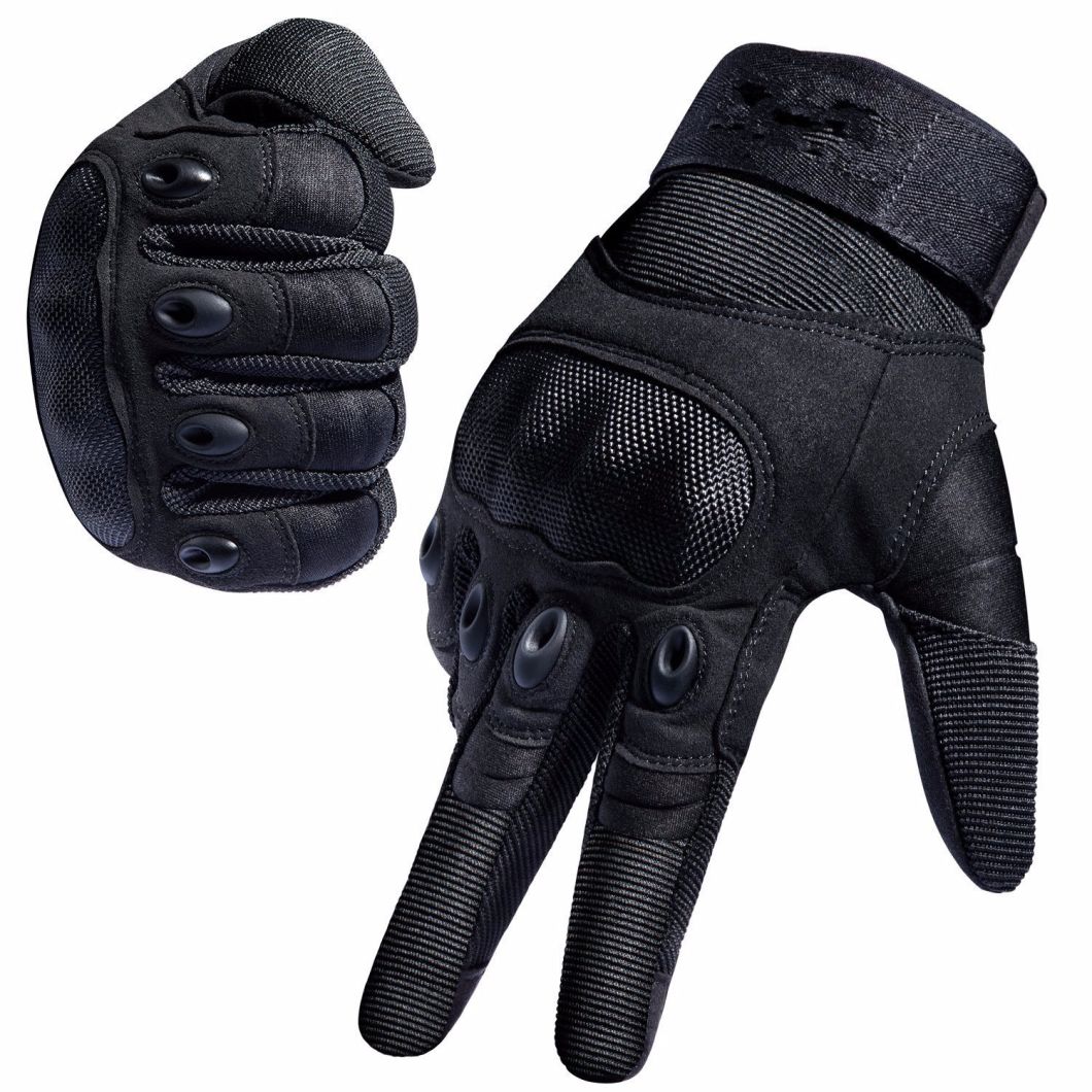 Adjustable Breathable Tactical Gloves Rubber Hard Knuckle Military Gloves