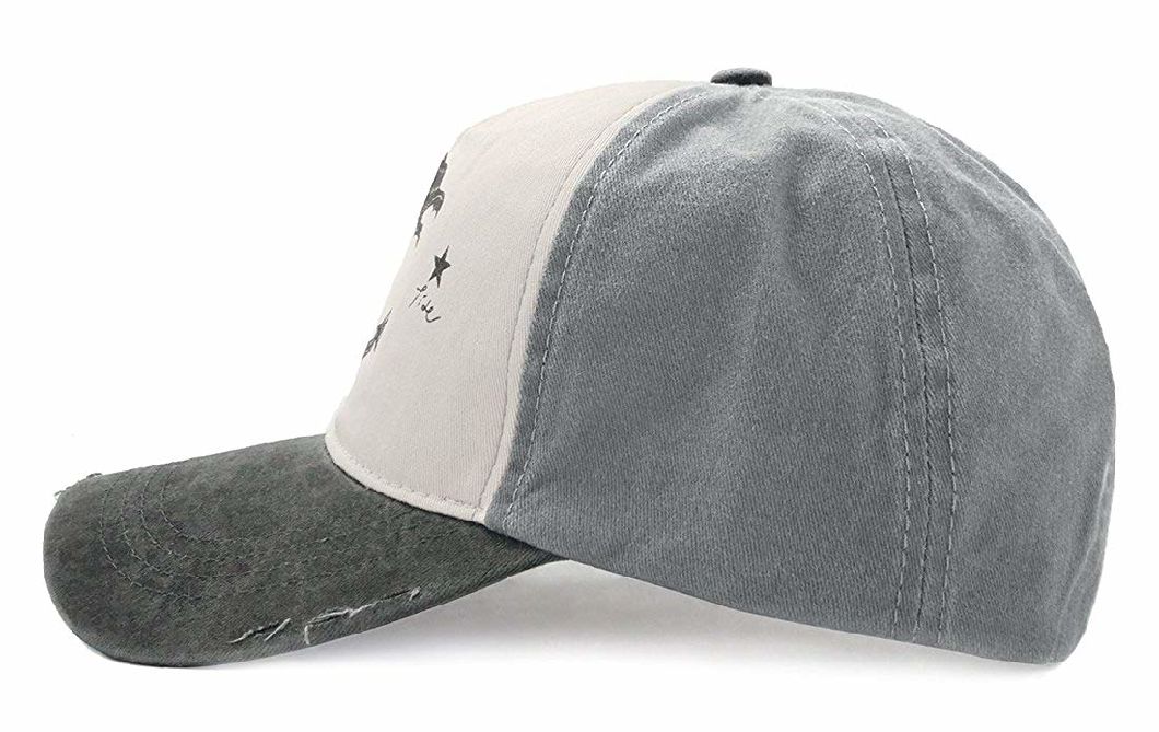 BSCI Audit 100% Cotton Adjustable Pirate Ship Anchor Pattern Distressed Baseball Printing Cap