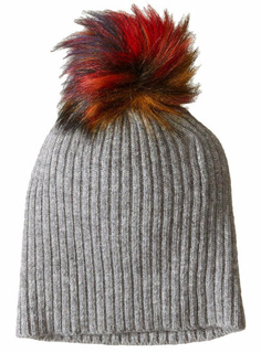 Winter Warm Beanie Slouchy Ribbed Knitted Hat with POM POM