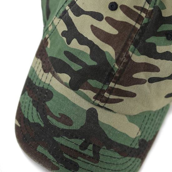 100% Cotton Custom Unisex Curved Brim Camo Army Baseball Hat Camouflage
