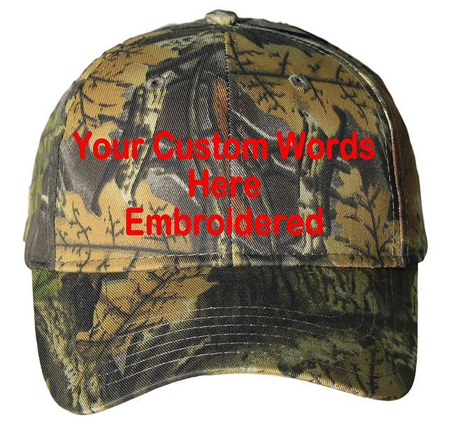 100% Cotton Custom Cap Hat with Your Custom Word Embroidered