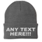 100% Acrylic Personalized Beanie Embroidered Skull Custom Knit Hat