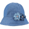 100% Cotton Custom Jean Bucket Girls′ Hat with Flower Detailing