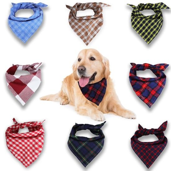 Sedex Audit Promotional Cotton Triangle Print Cotton Pet Scarf Cat Dog Bandana