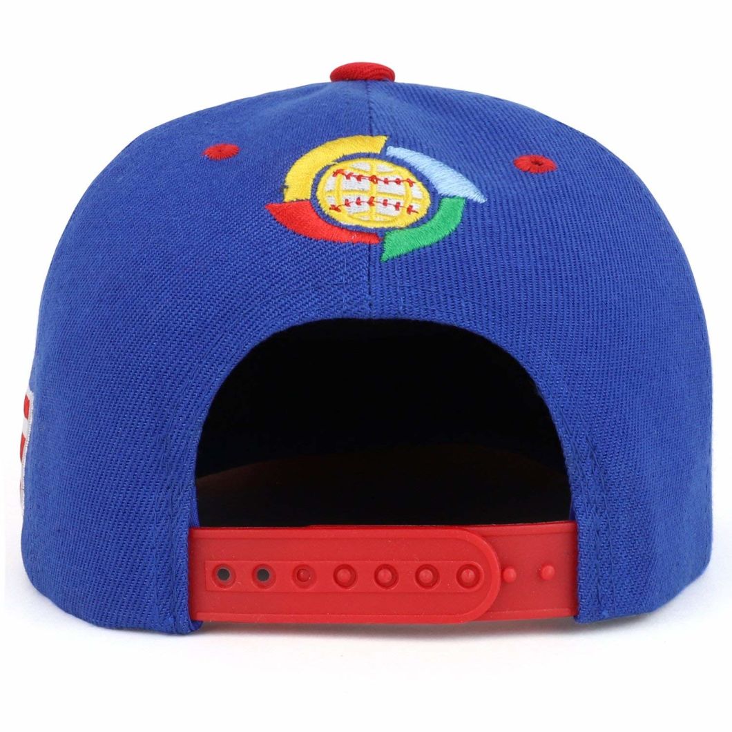 100% Polyester Custom Adjustable Flap Bill Snapback 3D Embroidery Cap