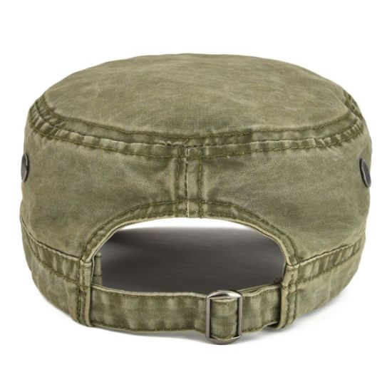 Adjustable Cadet Army Hat Vintage Cap Washed Cotton Military Cap