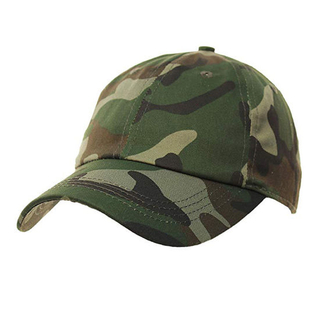 Promotional 100% Cotton Plain Sports Baseball Camouflage Cap
