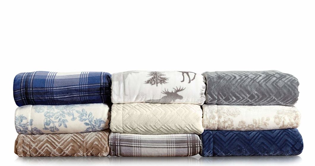 Sedex Audit 100% Polyester Reversible Sherpa Velvet Plush Luxury Berber Fleece Blanket