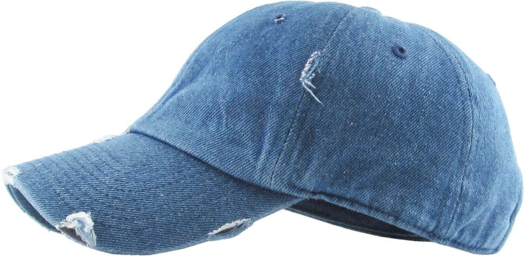 Vintage Washed Distressed Cotton Dad Hat Adjustable Solid Blank Unisex Style Baseball Cap