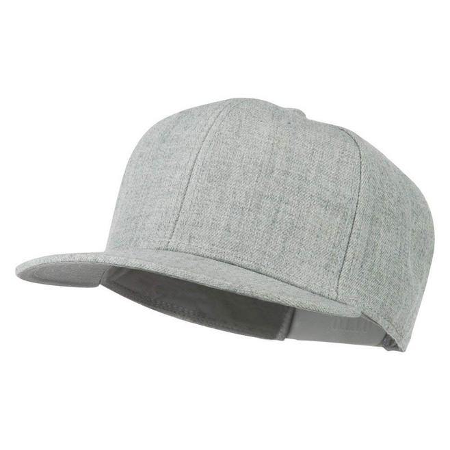 Custom 100% Wool Woven Flat Bill 6-Panel Blank Wool Snapback