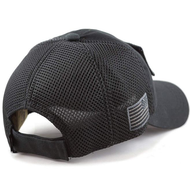 Custom 100% Cotton Unisex Flag Patches Tactical Hat with Mesh