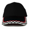 Adjustable Racing Flag Print 6 Panels Cotton Twill Baseball Cap Racing Hat