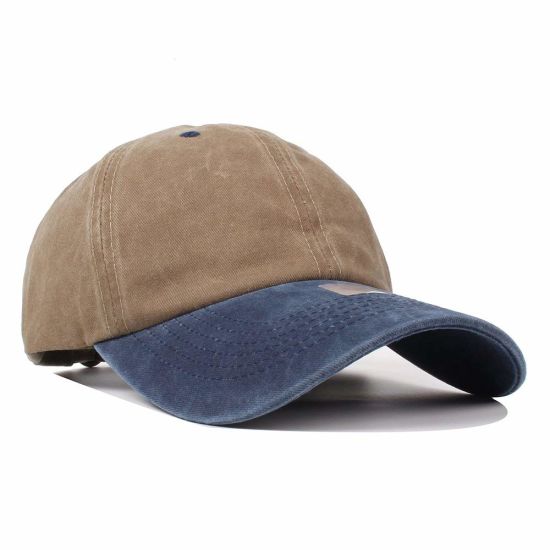 Wholesale Washed Dyed Cotton Adjustable Solid Baseball Six Panel Cap