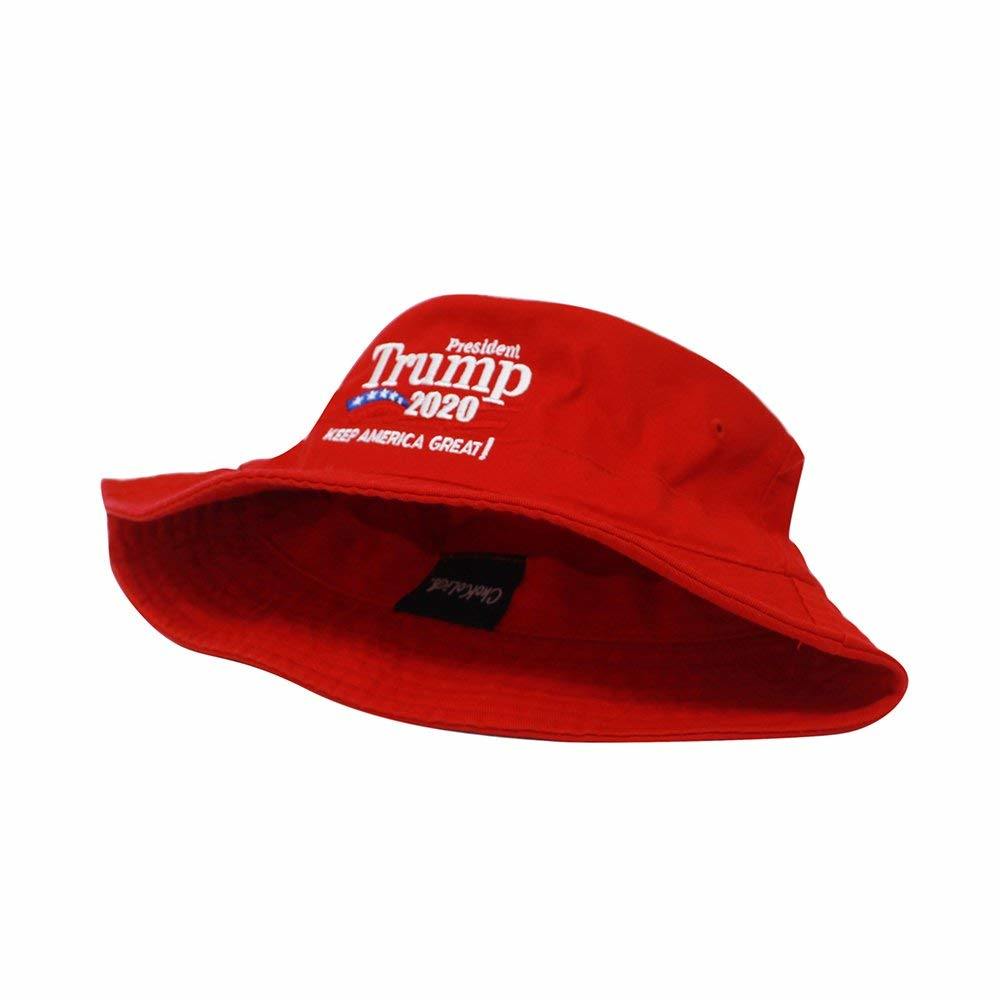 Custom Red Classic Six-Panel Cotton Trump Embroidered Logo Hat for Man Women