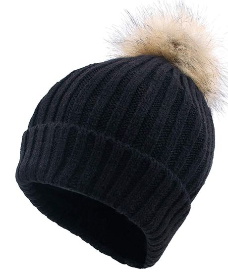 Acrylic Unisex Winter Warm Chunky Slouchy Beanie Knit Hat Woman Sex with POM POM
