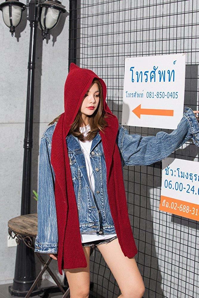 BSCI Audit Winter Warm 100% Pashmina Crochet Knit Hat with Scarf